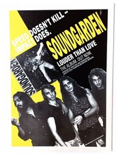 SOUNDGARDEN~LOUDER THAN LOVE~1990 ALBUM PROMO~VTG PRINT MAGAZINE AD POSTER PINUP