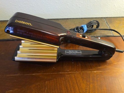 Belson Vintage Gold n Hot Hair Crimping Crimper Waving Iron - Tested/Works - Picture 5 of 6