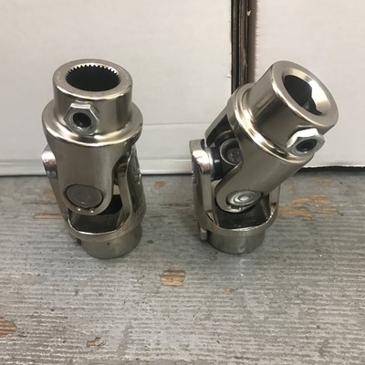 2x 13/16-36 Spline X 3/4'' DD Double D coupling Steering Joint GM Steering Box