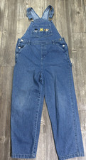 VTG Winnie the Pooh Overalls Girls 16 Blue Jean 90s Carpenter Baggy