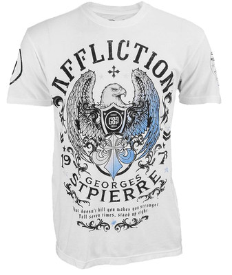 $58 AFFLICTION Georges St Pierre VIRTUE Short Sleeve Slim Fit  T-shirt NWT