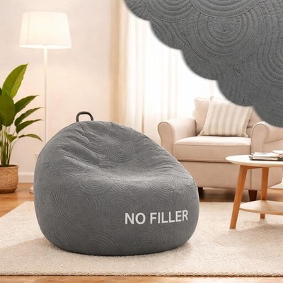 eydak Arched Pattern Stuffed Animal Stora Bean Bag Chair Cover (No