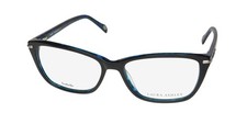 NEW LAURA ASHLEY ISABELLE GLASSES WOMENS BLUE 53-15-140 FULL-RIM CAT EYE NAVY