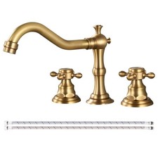 8in Widespread Bathroom Faucet 2 Handle Antique Brass 3 Hole Sink Mixer AKLFGN
