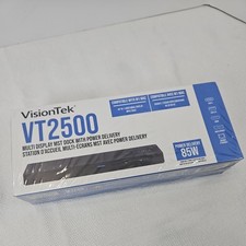 VisionTek VT2500 Multi Display Docking Station 85 Watts Black New In Box Sealed