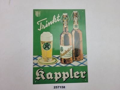 Tin Sign Reproduction VVB ''Drinks Kappler'' Advertising Decoration #257158
