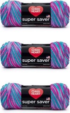 Red Heart Super Saver Bonbon Print Yarn - 3 Pack of 3 pack,
