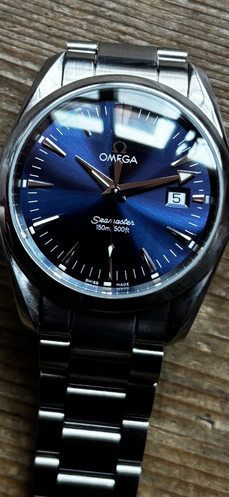 QUARTZ AND BOX 36mm AQUA GORGEOUS SEAMASTER OMEGA BLUE TERRA . CARDS - VintageWatches.PK QUARTZ AND BOX 36mm AQUA GORGEOUS SEAMASTER OMEGA BLUE TERRA . CARDS - vintagewatches.pk