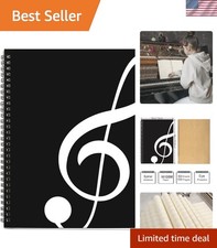 Elegant Blank Music Composition Notebook - 100 Pages, Coil-Bound, Soft Cover