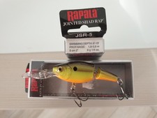 RAPALA JOINTED SHAD RAP 5cm 8gr  JST5-CB COLOR CHARTREUSE BLACK  MADE IN BALSA
