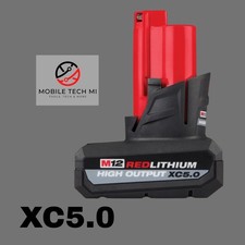 Genuine Milwaukee M12 HIGH OUTPUT XC5.0 5.0Ah Battery 48-11-2450 12V OEM - NEW