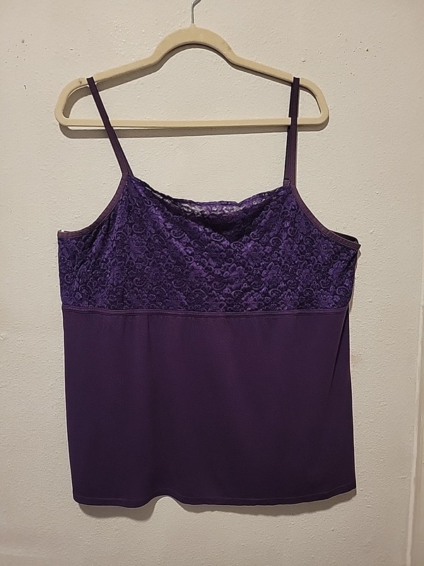 Lane Bryant Purple Lace Cami Women’s Size 18/20 Adjustable Straps 