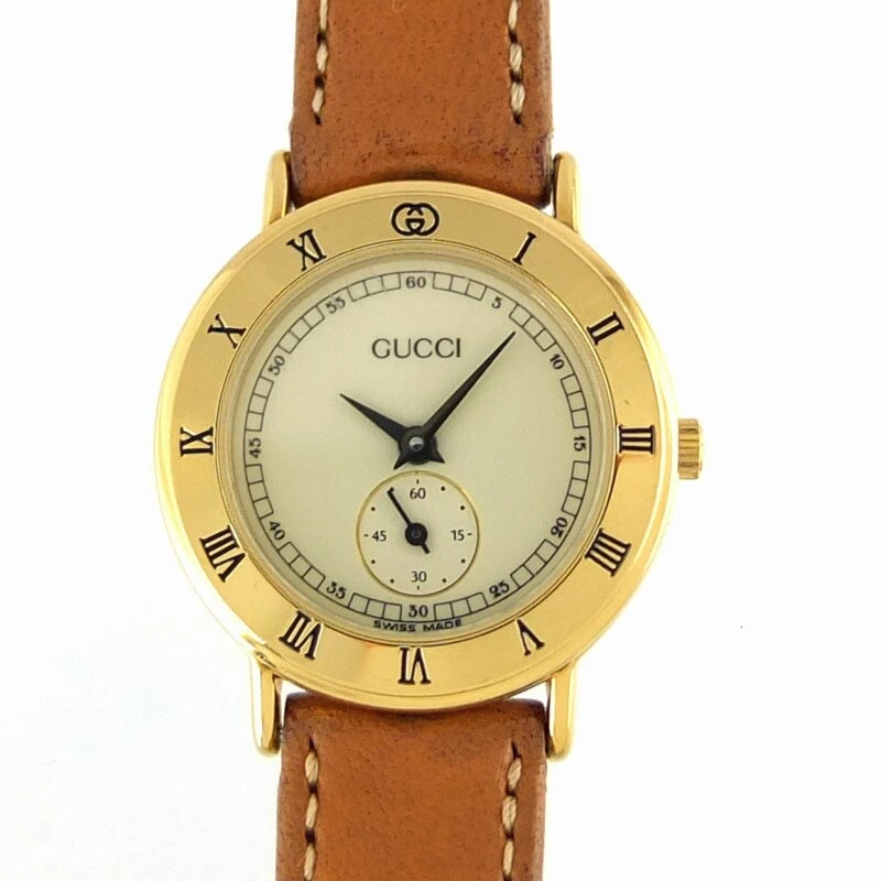 Montre femme Gucci 3000,2,L Qz petit second cadran ivoire occasion