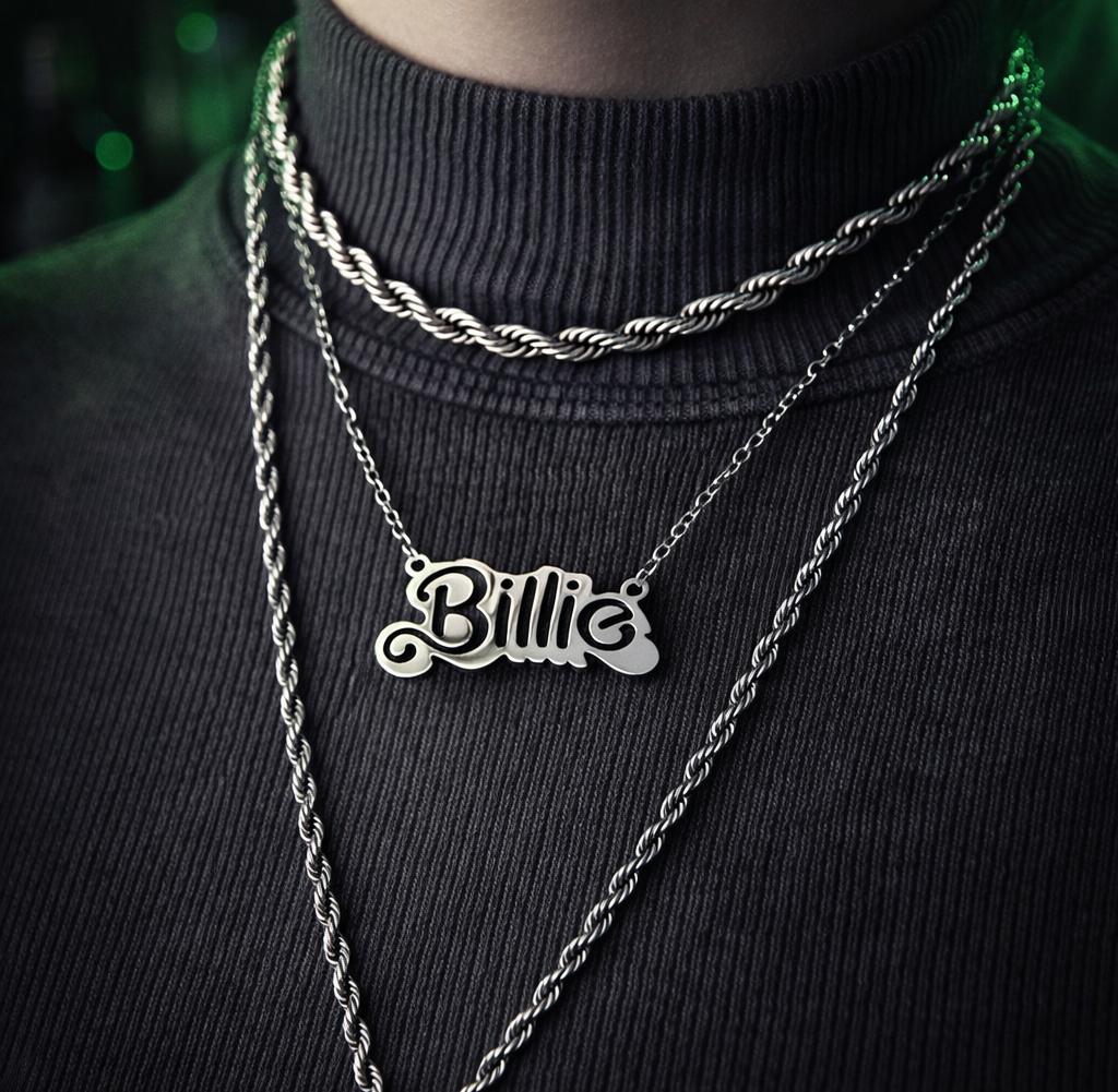 Billie Eilish x Barbie Nameplate Necklace Limited Edition Mattel