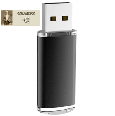 GRAMPS Bootable USB Flash Drive Fast Speed Latest Version Windows, Mac, Linux