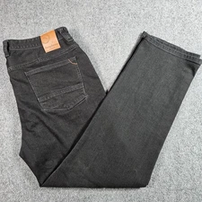Tommy Bahama Authentic Black Men's Denim Jeans 36x30 Straight Leg Stretch 