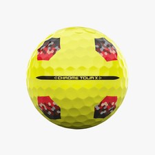 12 Callaway Chrome Tour X USA TruTrack Yellow Golf Balls, Black/Red, Very Yellow