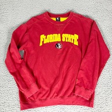 Starter Florida State Seminoles Sweatshirt Mens Medium Red Crewneck Embroidered