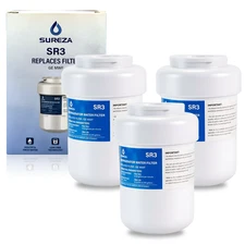 Fit for GE SmartWater MWF MWFP HDX FMG-1 RWF0600A PUREPLUS Water Filter 3Pack