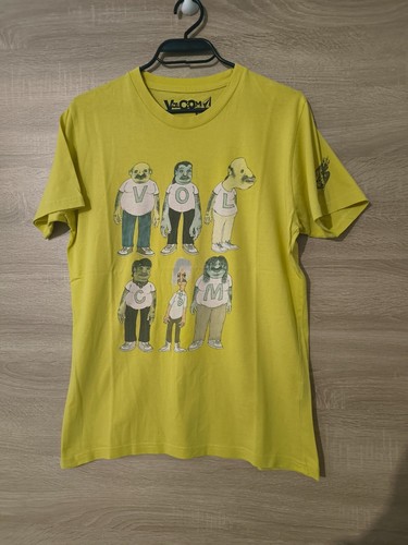 Volcom Dillon Froelich Featured Artist Series Yellow Slim Fit T-Shirt Size M - Picture 1 of 10
