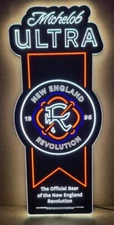 NEW Michelob Ultra Beer Bar LED Light Sign Soccer New England Revolution Team
