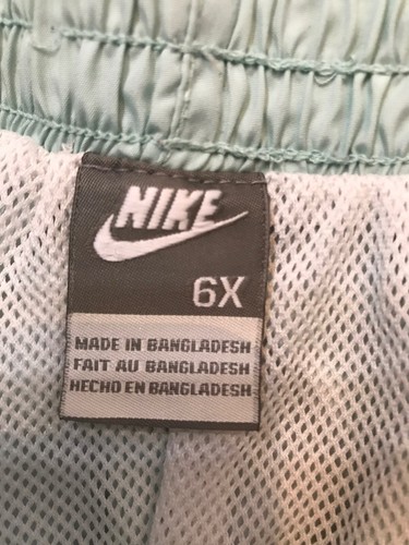 Nike Jogger Pants Size 6X Kids Mint Green Color Block Lined - Picture 7 of 15