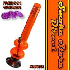 40cm LOUD Funky Acrylic Double Bubble Waterpipe | Stripes | AB4003