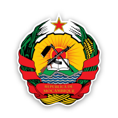 Mozambican Coat of Arms Sticker Decal - Weatherproof - mozambique flag moz coa