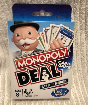 Monopoly Deal Card Game By Hasbro Ages 8+ 2-5 Players NEW
