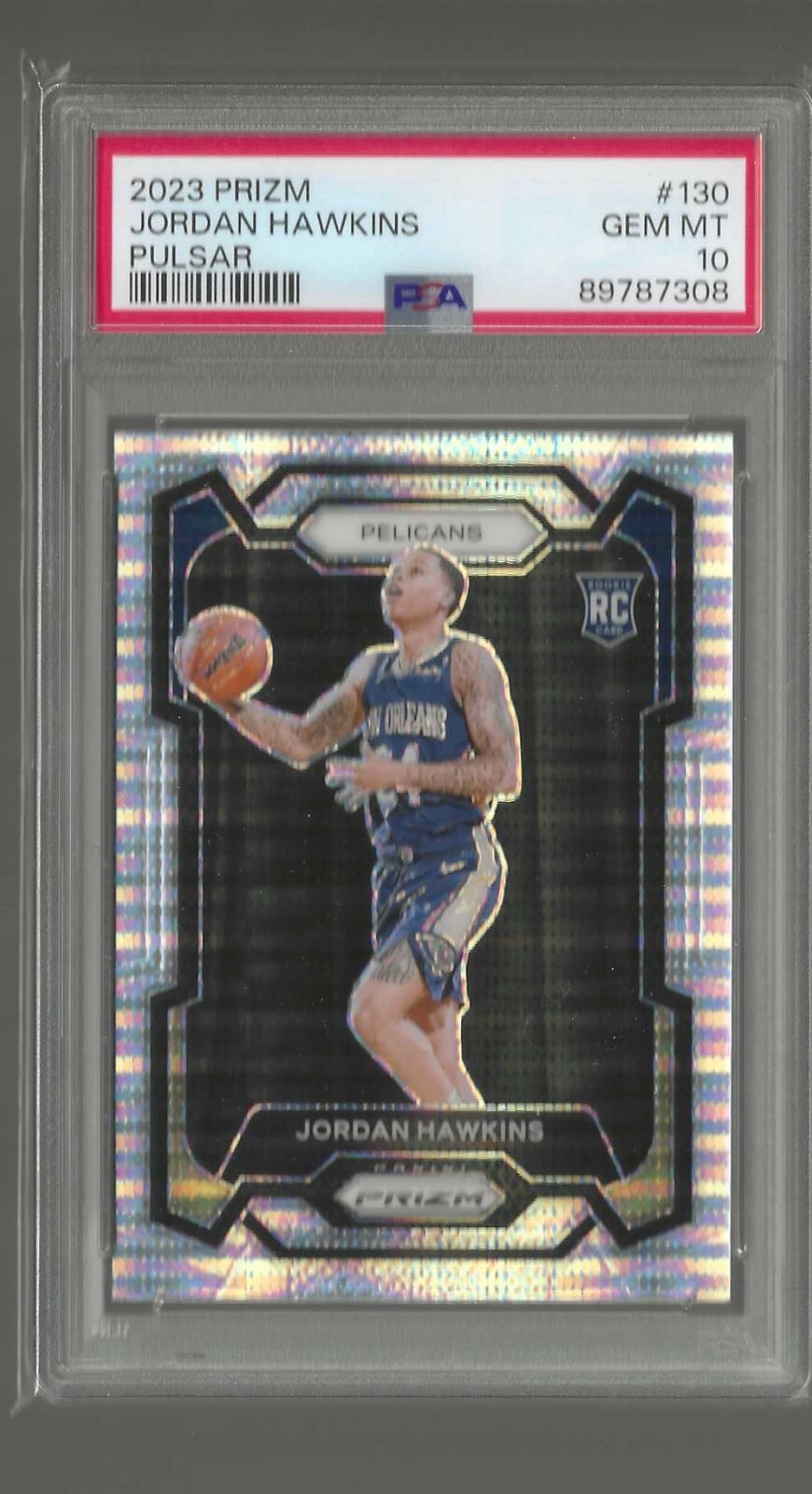 2023-24 Panini Prizm - Jordan Hawkins #130 Pulsar Prizm (RC) PSA 10 GEM MINT