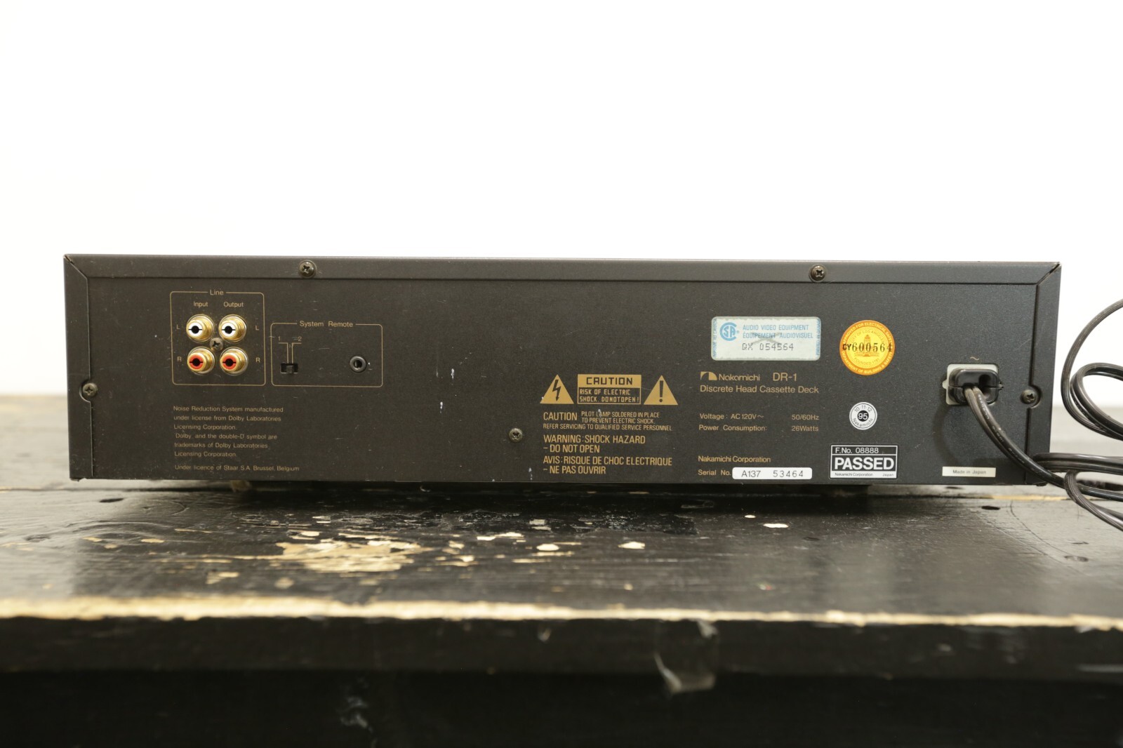 NAKAMICHI DR1 Discrete Head CASSETTE DECK Sold As Is PARTS REPAIR