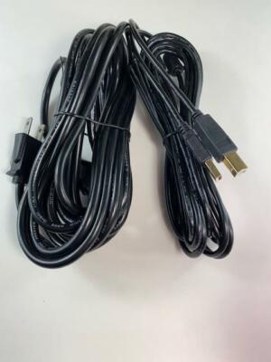(15 FT) Cord + (15FT) 2.0 USB Cable for XYZprinting da Vinci 1.0 3D Printer