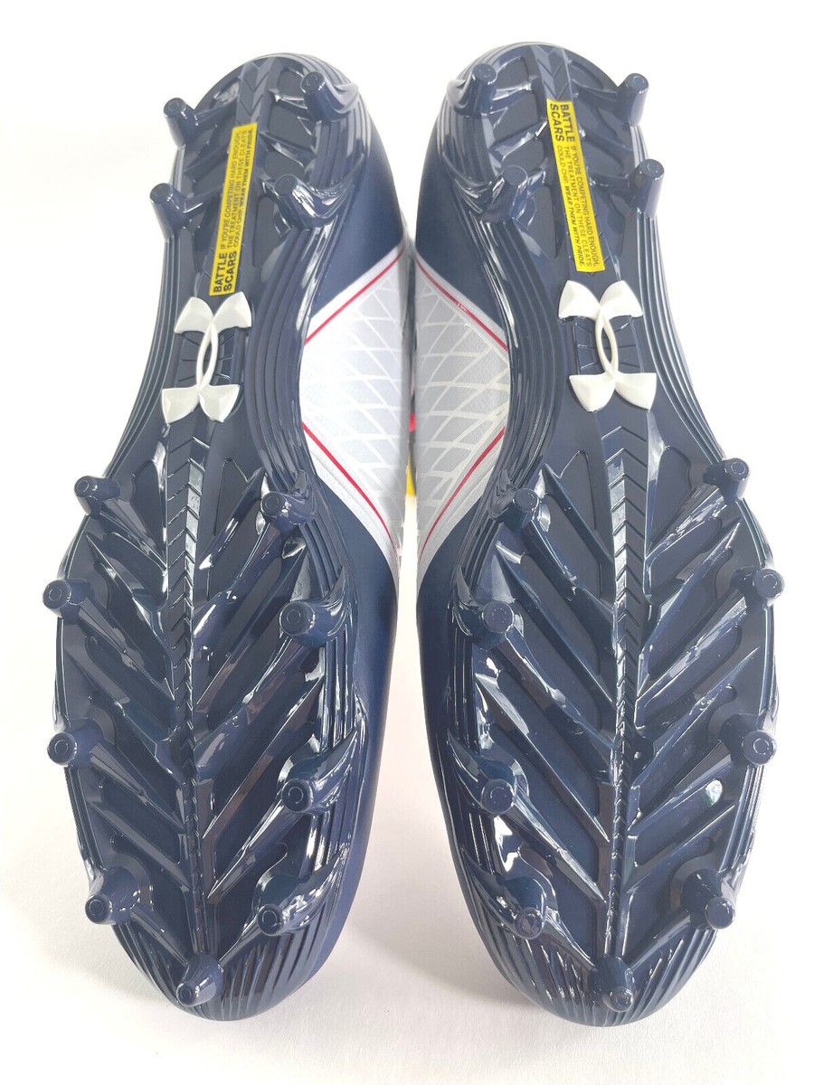 Under Armour Nitro Select Football Cleats White Blue Red  display picture 3