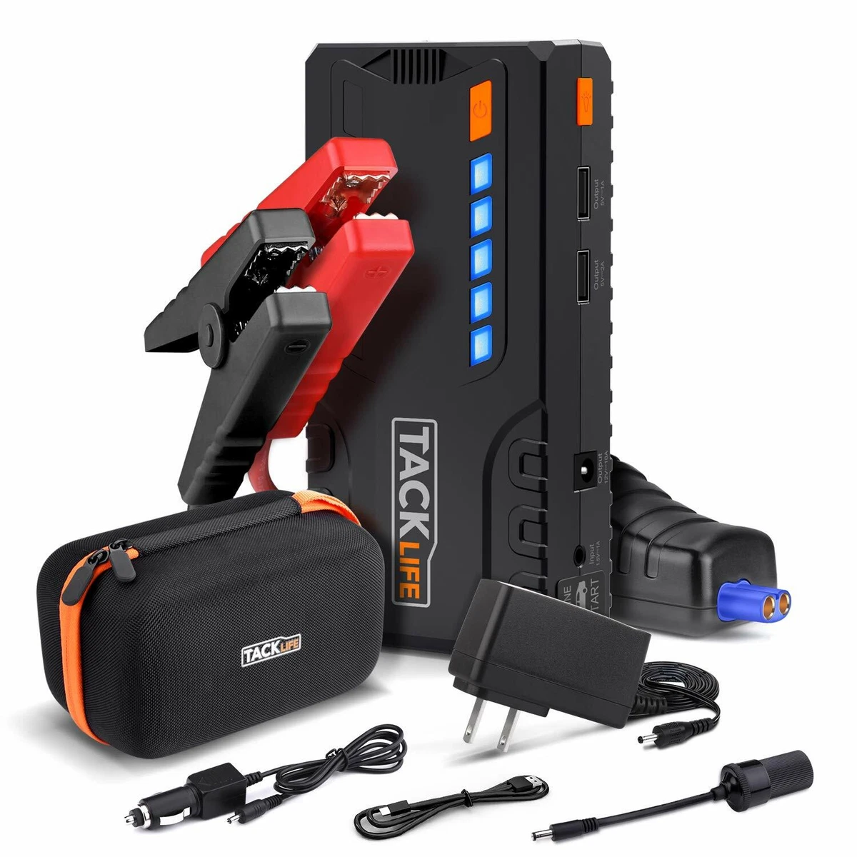 TACKLIFE T6 Car Jump Starter - 600A Peak 12V Auto Battery Jumper (up to  6.5L gas