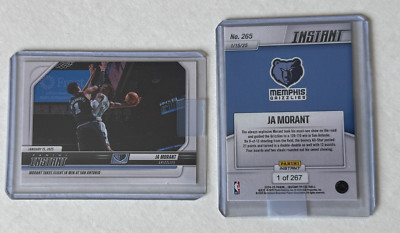 2024 Panini Instant #265 Ja Morant Slam Dunk on VICTOR WEMBANYAMA Print Run 267
