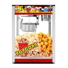 Commercial 12 Oz LARGE Electric Popcorn Machine Popcorn Maker 1300W Flat top