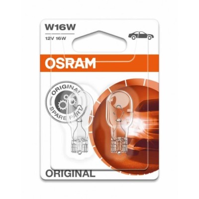 W16W w2,1x9,5d  OSRAM Original Spare Part 12V 16W 2 Stück Blister 921-02B