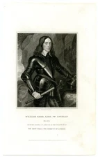 WILLIAM KERR EARL OF LOTHIAN, Scottish General/Member Parliament, Engraving 8221