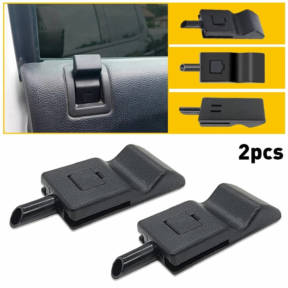 Door Lock Knob Front Rear Black 2PC For 2007-13 Chevy GMC Yukon Silverado Sierra - Image 4 of 4