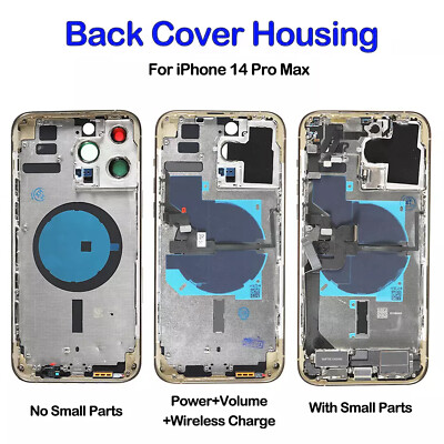 For iPhone 14 Pro Max 6.7'' Back Cover Housing Rear Battery Door Frame Digitizer