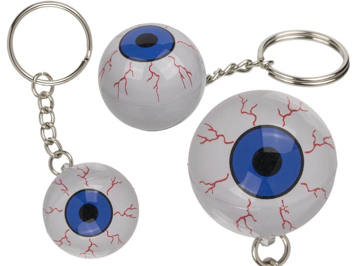 1x Severed Eyeball KEYRING Eye Ball Keychain Stocking Filler