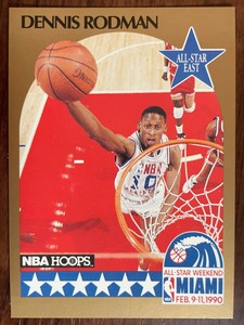 1990 91 Dennis Rodman 10 All Star East Nba Hoops Basketball Card Ebay