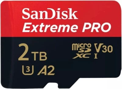 SanDisk 2TB Extreme Pro MicroSDXC UHS-I U3 A2 Memory Card .....