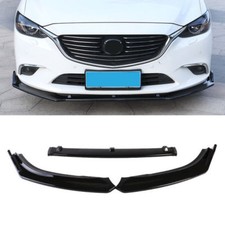 For Mazda 6 Atenza Sedan 2013-2018 Glossy Black Front Bumper Lip Protector Trims