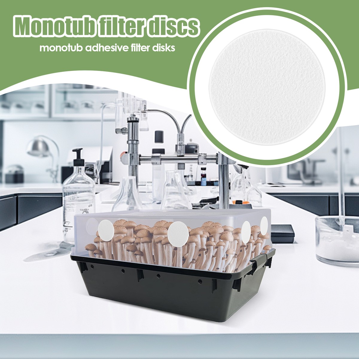 Monotub Filter Disks 24-Pack 2.5 Inch - 2mm Thick Mushroom Growing ...