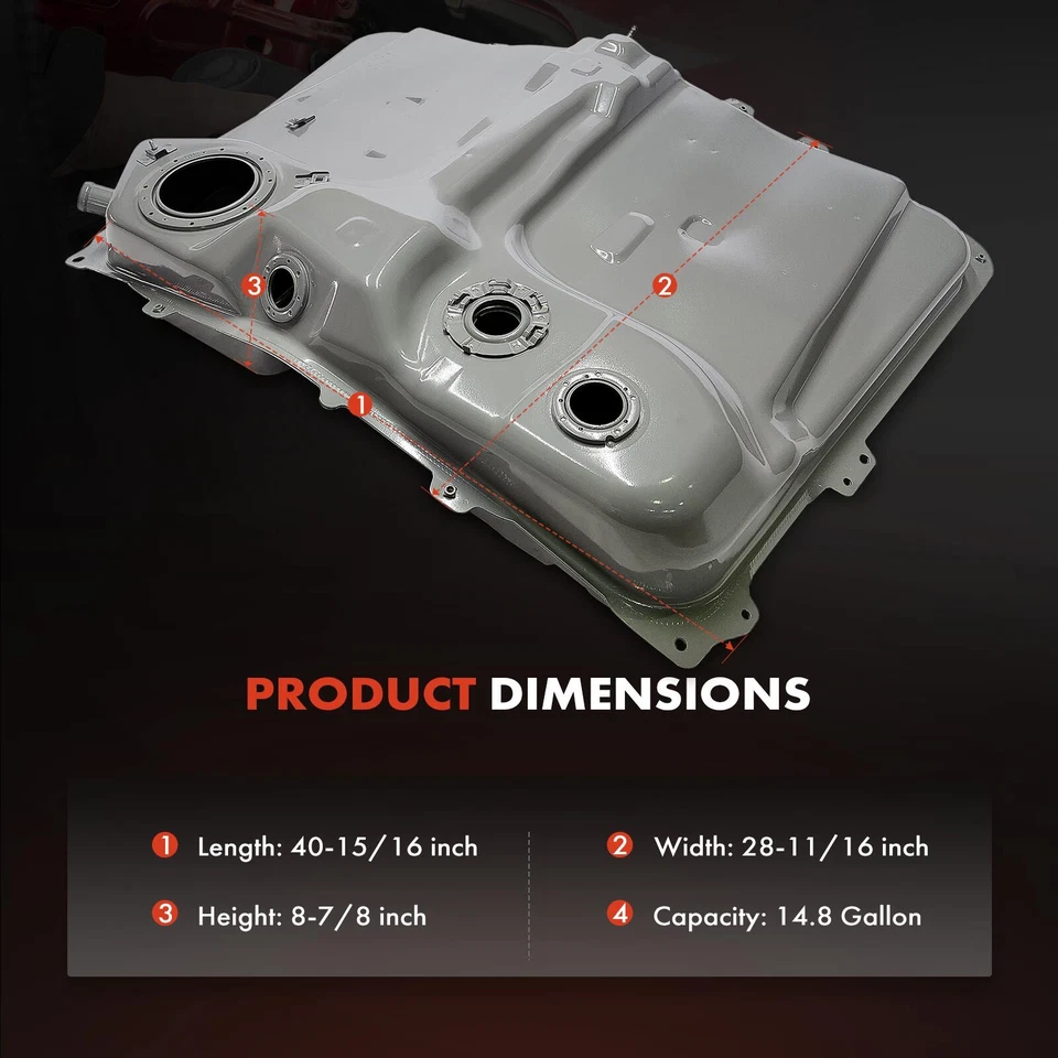 Tanque de combustible de 14,8 galones para Toyota RAV4 2001 2002 2003 2004 2005 L4 2,0 L 2,4 L gasolina Foto 4 de 4