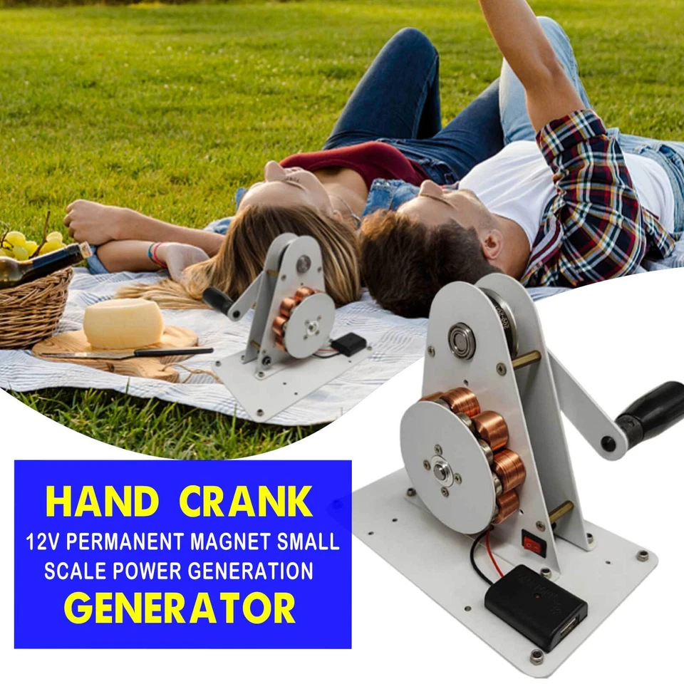 Portable Hand Crank Generator Outdoor Survival Emergency Manual Power Charger - Image 4 of 4