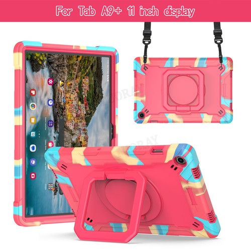 For Samsung Galaxy Tab S9 FE S8 S7 A9 Plus A8 A7 Hybrid Rugged Case Stand Cover - Picture 3 of 46