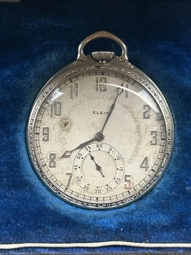 Antique Elgin 14k Gold Filled 1926 Pocket Watch Engraved, Works & Holds Time