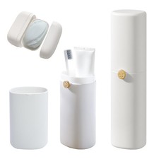 Toothbrush Travel Case with Airflow Holes, Comes with Travel Essentials Soap ...